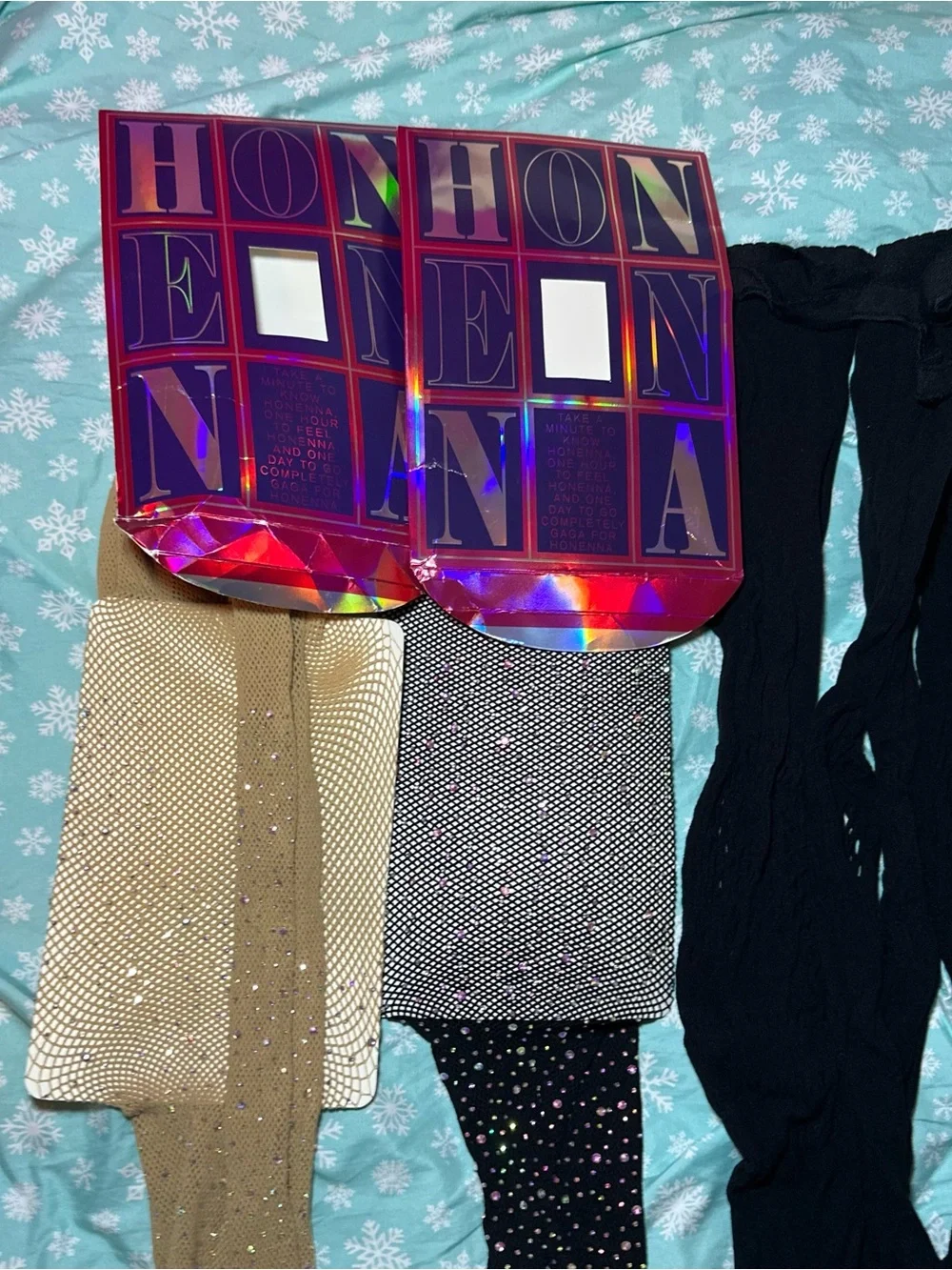 Bundle of Rhinestone Tights and Black Tights
